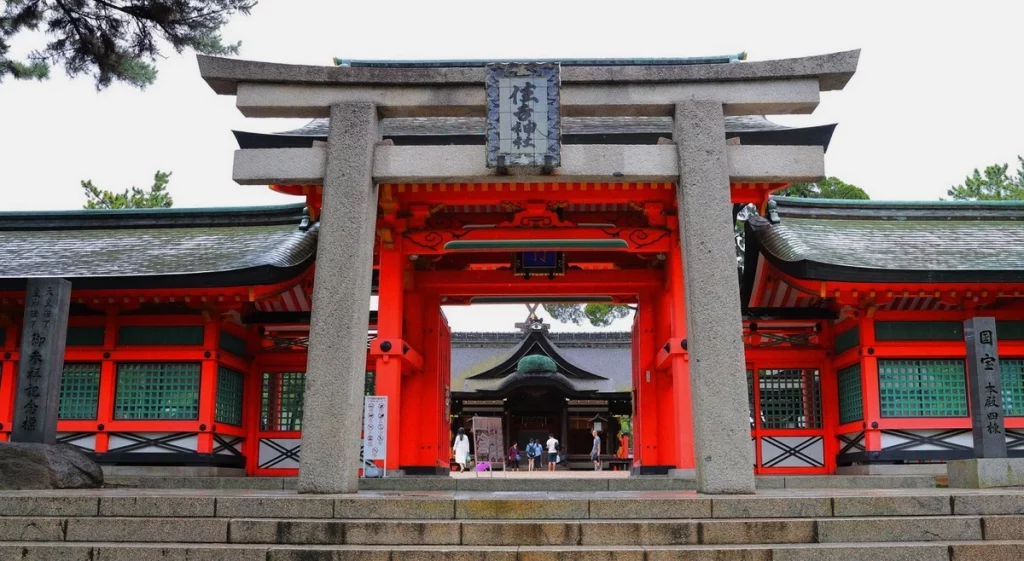 задний вход в храм Сумиёси-тайся